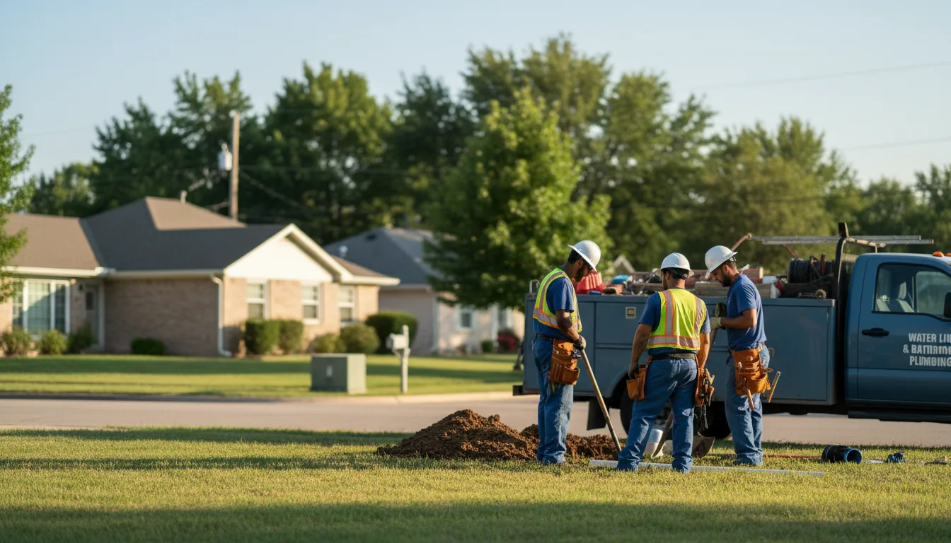 Residential water line and bathroom plumbing service in Burnsville, MS